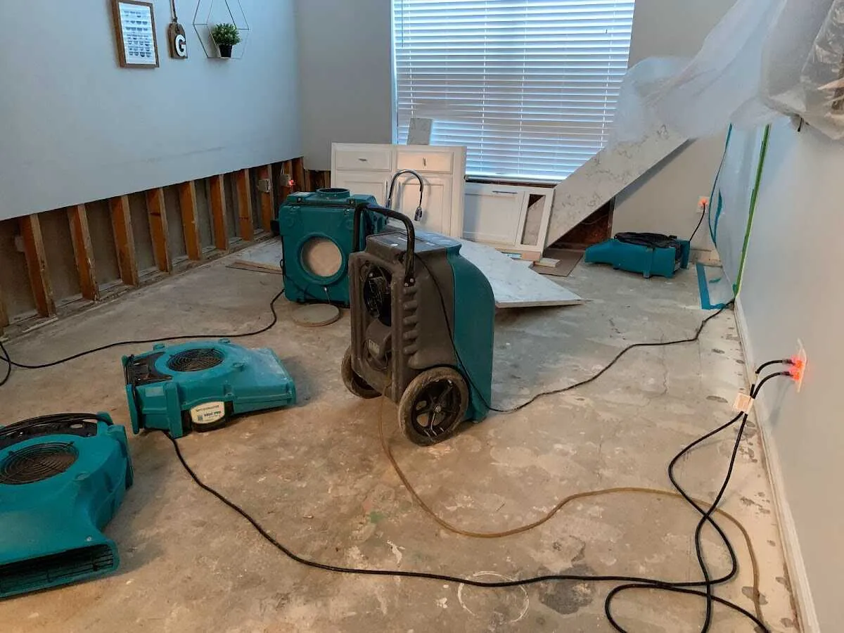 Dehumidifier in flood-cut room for Water Extraction & Removal in Inverness Highlands South